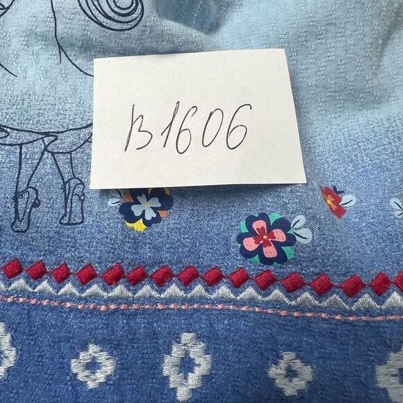 Disney - Girls Long sleeve Elana Dress Lined Size 11/12 Light Blue Embroidered - Picture 16 of 16